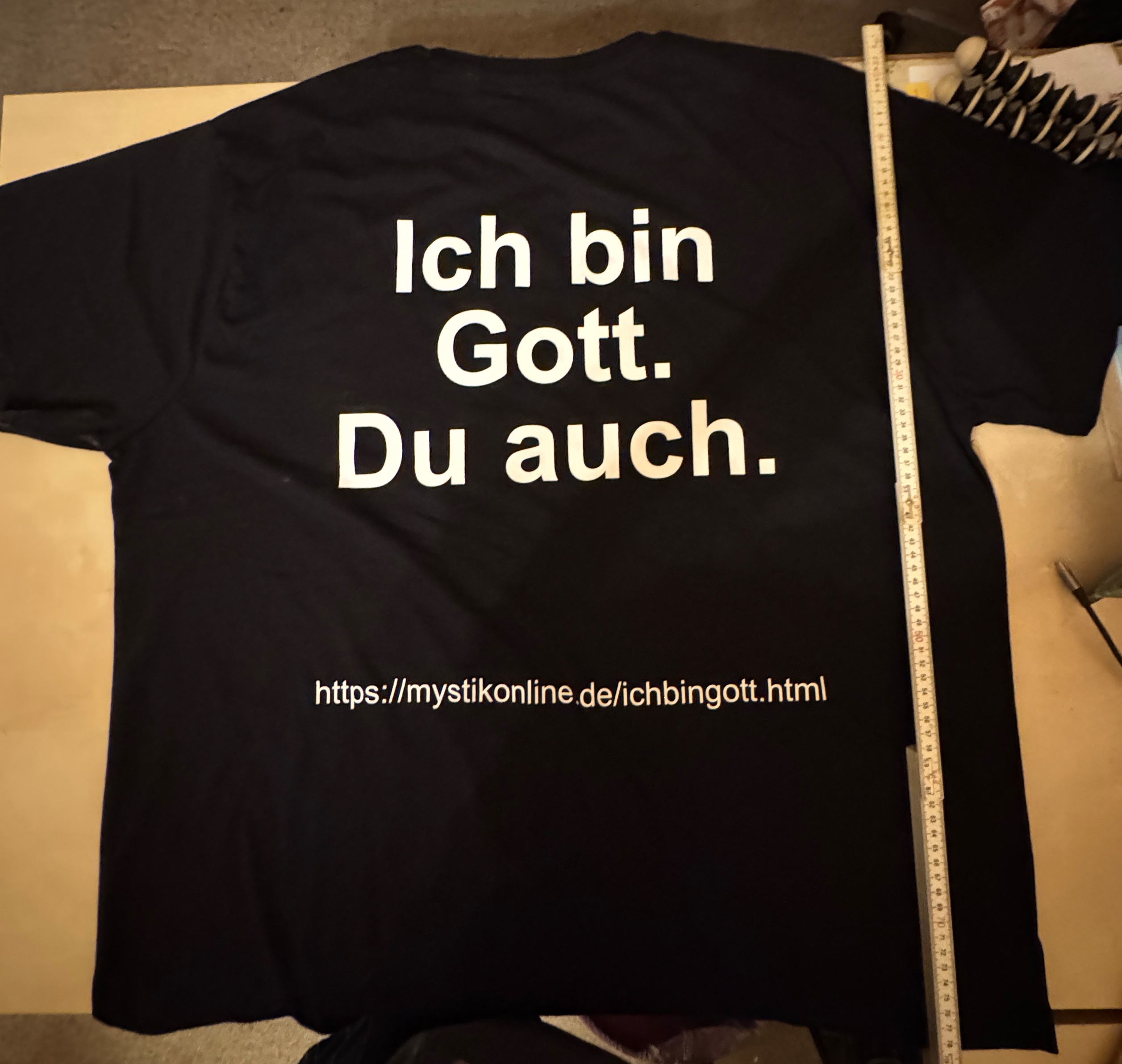 Ich bin Gott T-Shirt Rückseite